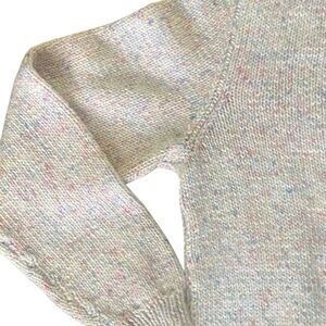 Woman’s Thick Knit Long Sleeve Speckled Pullover Cotton Sweater. Size Large